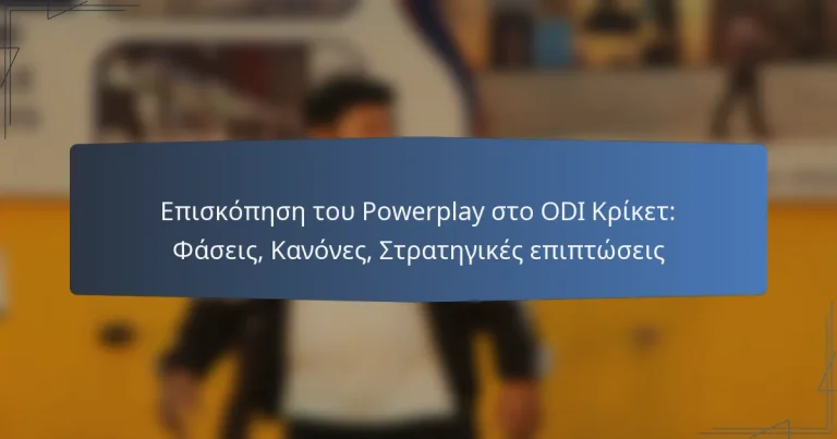 Επισκόπηση του Powerplay στο ODI Κρίκετ: Φάσεις, Κανόνες, Στρατηγικές επιπτώσεις