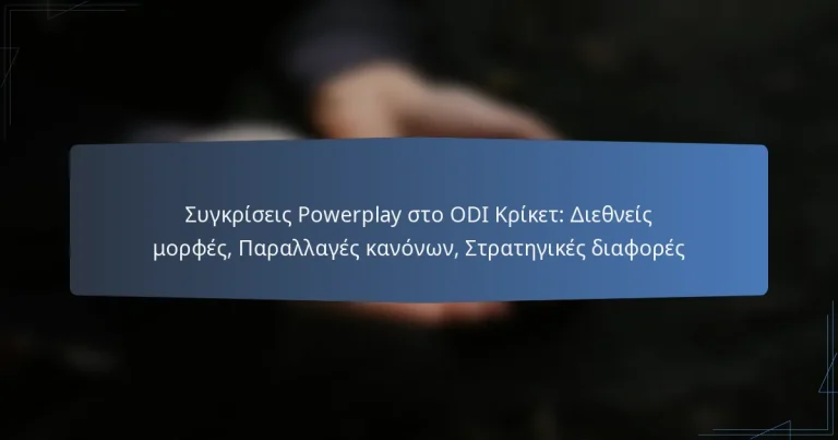 Συγκρίσεις Powerplay στο ODI Κρίκετ: Διεθνείς μορφές, Παραλλαγές κανόνων, Στρατηγικές διαφορές